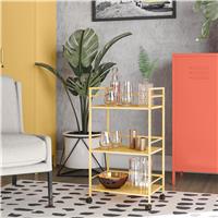 Dorel Cache 3 Tier Kitchen Storage Trolley - Yellow