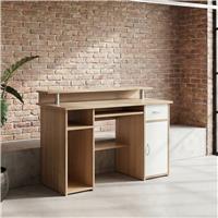 Dorel Albany 1 Drawer Desk - White & Oak
