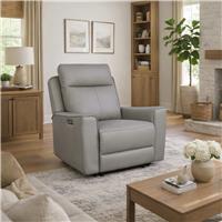 Aspire Elmhurst Leather Recliner Armchair - Elephant