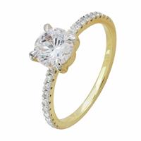 Pure Brilliance 9ct Yellow Gold 1.49ct Diamond Solitaire Ring - M