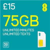 EE Pay As You Go 75GB SIM Card