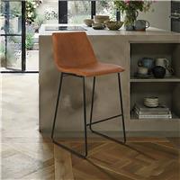 Dorel Bowden Faux Leather Bar Stool - Brown