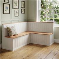 Dorel Sara Corner Bench 120x160 - White & Oak