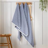 Catherine Lansfield Rice Weave Bath Towel - Blue