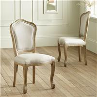 Julian Bowen Camille Pair of Solid Wood Chairs - Light Oak