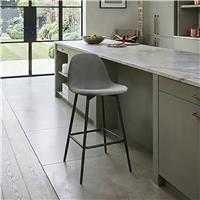 Dorel Calvin Velvet Bar Stool - Grey
