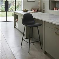 Dorel Calvin Faux Leather Bar Stool - Black