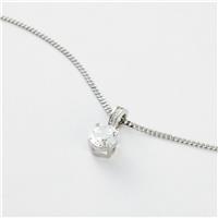 Revere 925 Sterling Silver Round Cubic Zirconia Pendant Necklace