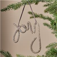 Argos Home Crystal Rhinestones Joy Hanging Christmas Ornament