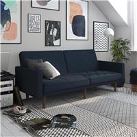 Dorel Paxson Fabric Small Double Chaise Sofa Bed - Navy Blue