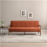 Kyoto Bentley Small Double Fabric Sofa Bed - Orange