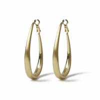 Freedom Brushed Oversized Teardrop Hoop Earrings