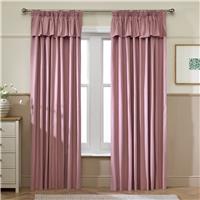 Argos Home Frill Stripe Blackout Pencil Pleat Curtain - Pink - 117x183cm