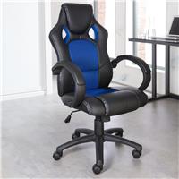 Dorel Daytona Faux Leather Office Chair - Black & Blue