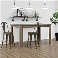 Dorel Luxor Pair of Metal Bar Stool - Bronze