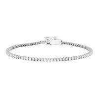 Pure Brilliance 9ct White Gold 2ct Diamond Tennis Bracelet