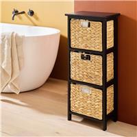 Habitat 3 Drawer Bathroom Unit - Black Frame