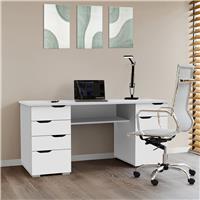 Dorel Kentucky 4 Drawer Office Desk - White