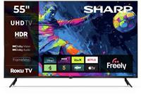 Sharp 55 Inch 4T-C55GJ4020K Smart 4K UHD HDR ROKU Freely TV