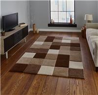 Think Rugs Brooklyn Geometric Brown Rug - 160x220cm