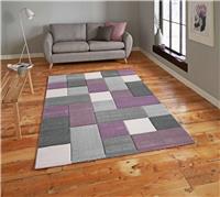 Think Rugs Brooklyn Geometric Purple Rug - 120x170cm