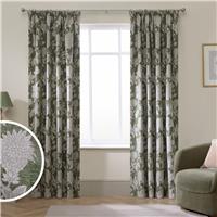 Argos Home Traditional Floral Blackout Pencil Pleat Curtain - Green - 229x183cm