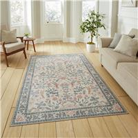 Think Rugs Versailles Floral Beige Rug - 122x170cm