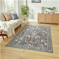 Think Rugs Versailles Floral Dark Blue Rug - 122x170cm