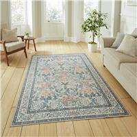 Think Rugs Versailles Floral Blue Rug - 152x230cm