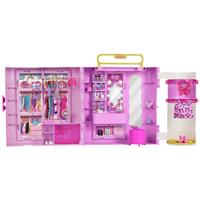 Barbie Closet with Spin & Style Feature, Vanity, Ottoman, 4 Fashions, 20+ Pieces