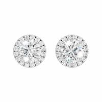 Pure Brilliance 9ct White Gold 1.15ct Diamond Round Brilliant Cut Stud Earrings