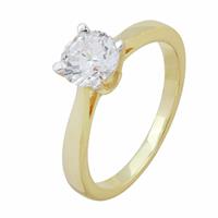 Pure Brilliance 9ct Yellow Gold 1ct Diamond Solitaire Ring - L