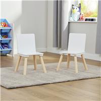 Liberty House Toys Kids Set of 2 White Chairs