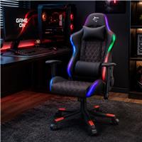White Shark Thunderbolt RGB PU Leather Gaming Chair - Black
