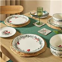Argos Home Robin 12 Piece Stoneware Dinner Set - Green