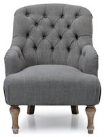Kyoto Charlie Fabric Armchair - Charcoal