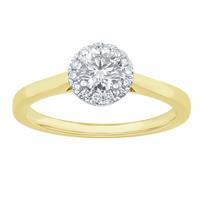 Pure Brilliance 9ct Yellow Gold 0.50ct Diamond Solitaire Ring - N