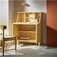 Habitat Simone Hideway Rattan Desk - Oak