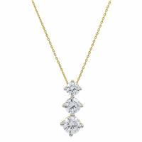 Pure Brilliance 9ct Yellow Gold Round Brilliant Cut Pendant Necklace