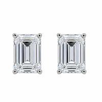 Pure Brilliance 9ct YG 2.00ct Laboratory grown Diamond Emerald Cut Stud Earrings
