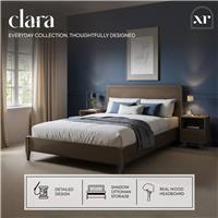 XR Living Clara Double Wooden Ottoman Bed - Dark Oak