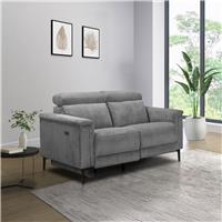 Dorel Lund Fabric 2 Seater Recliner Sofa - Grey