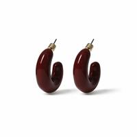 Freedom Burgundy Chunky Hoop Earrings