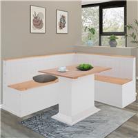 Dorel Sara Solid Wood 2 - 4 Seater Dining Table - White