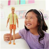 Barbie Fashionistas Style Ken Doll in Orange and Yellow Polka-Dot Shorts