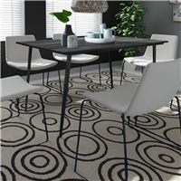 Dorel Monza Real Wood Veneer 2 - 4 Seater Dining Table - Black