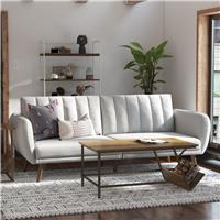 Novogratz Brittany Fabric Clic Clac Sofa Bed - Light Grey