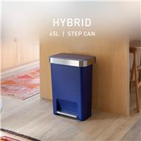 Simplehuman 45 Litre Hybrid Pedal Bin - Indigo Blue