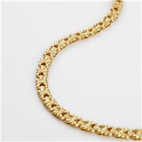 Revere Yellow Gold Plated 925 Sterling Silver Flat Fancy Necklace