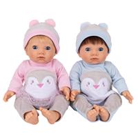 Tiny Treasures Penguin Twin Baby Dolls Set - 44cm Baby Dolls